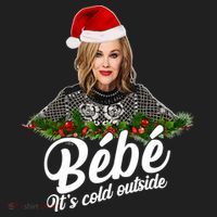 Funny Christmas Bebe It's Cold Outside  Golf Towel thumb 3