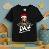 Funny Christmas Bebe It's Cold Outside  Toddler T-Shirt thumb 3