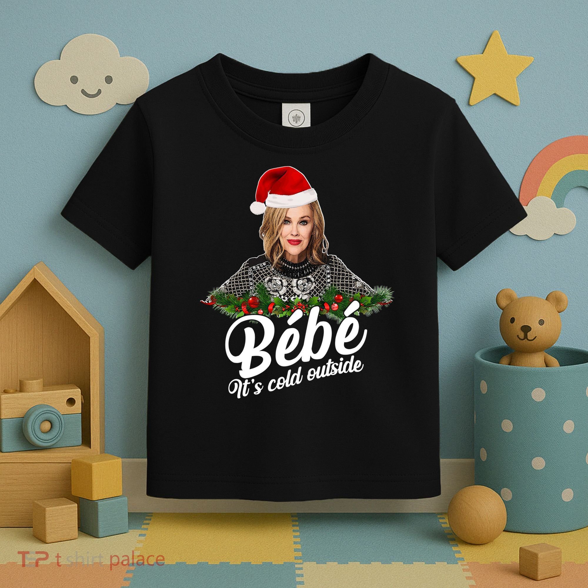 Funny Christmas Bebe It's Cold Outside  Toddler T-Shirt