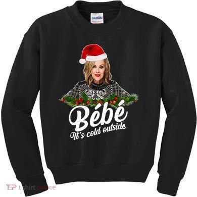 Funny Christmas Bebe It's Cold Outside  Kids Sweatshirt