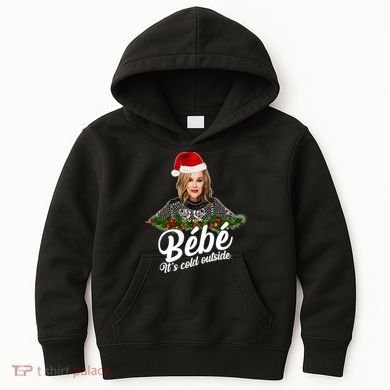 Funny Christmas Bebe It's Cold Outside  Kids Hoodie