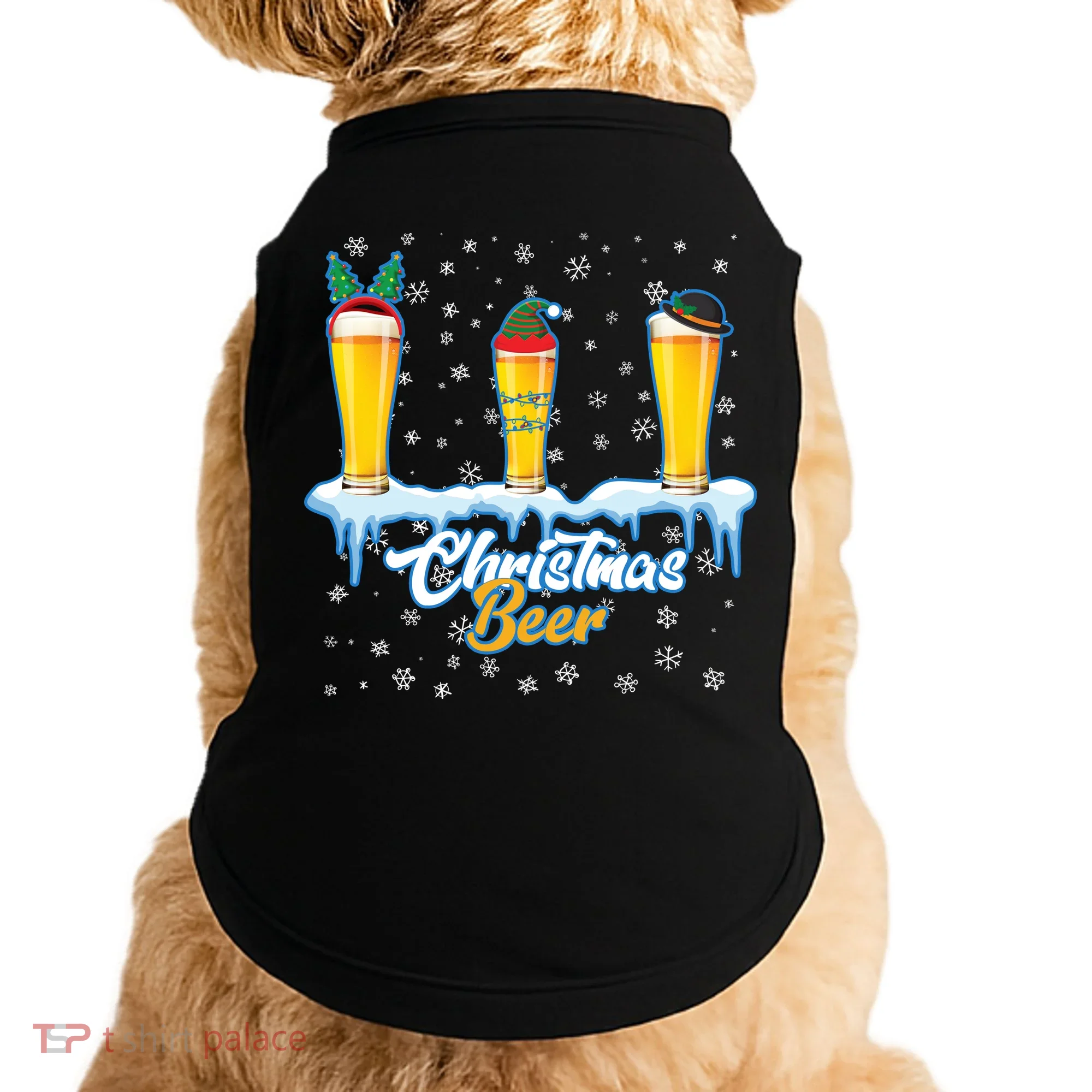 Funny Christmas Beer Doggie Tank