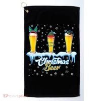 Funny Christmas Beer Golf Towel thumb 0