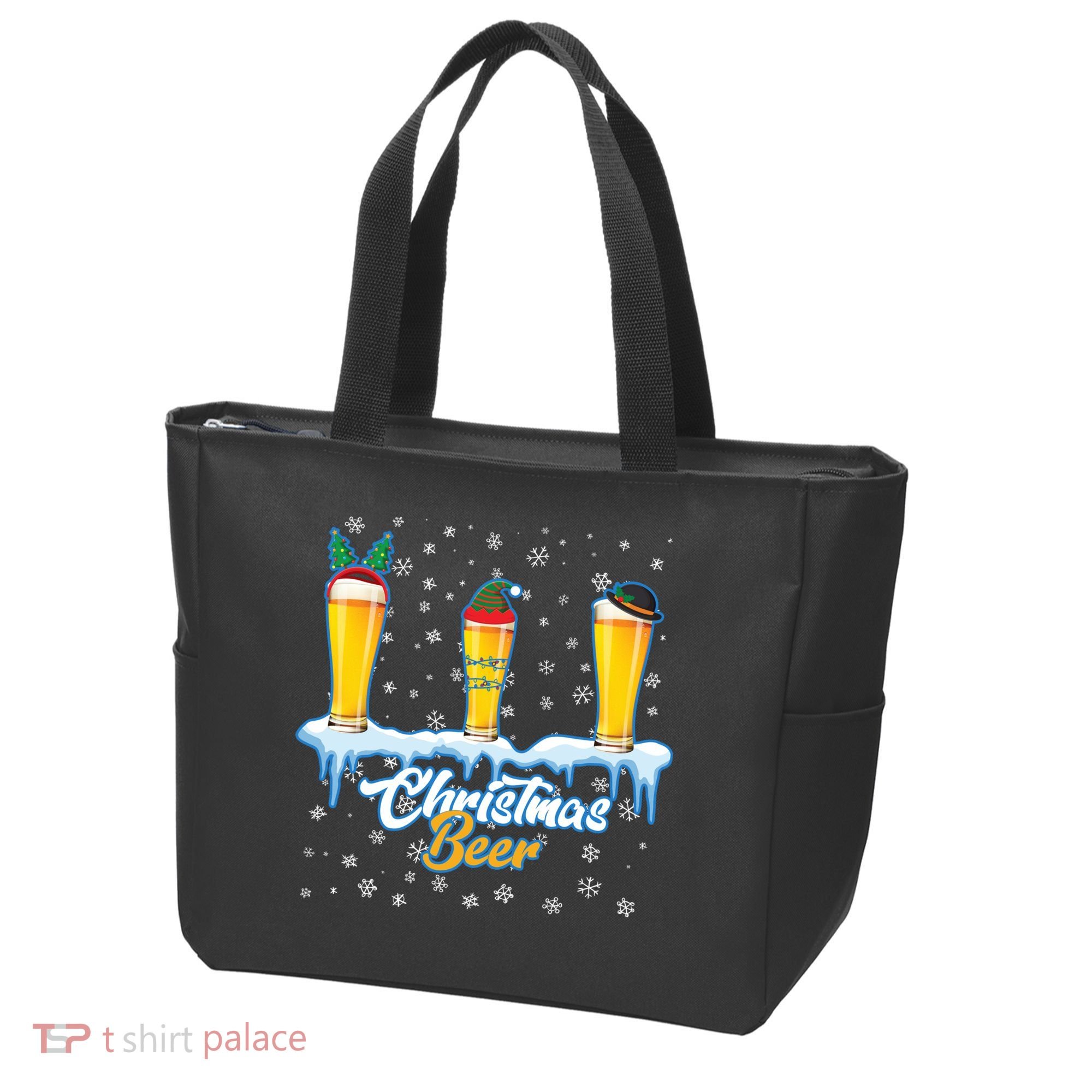Funny Christmas Beer Tote Bag
