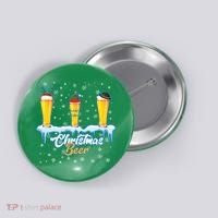 Funny Christmas Beer Button thumb 0
