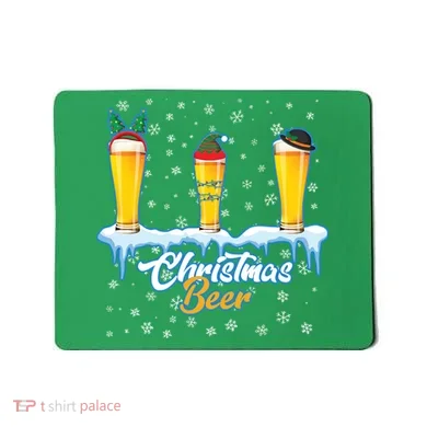 Funny Christmas Beer Mousepad