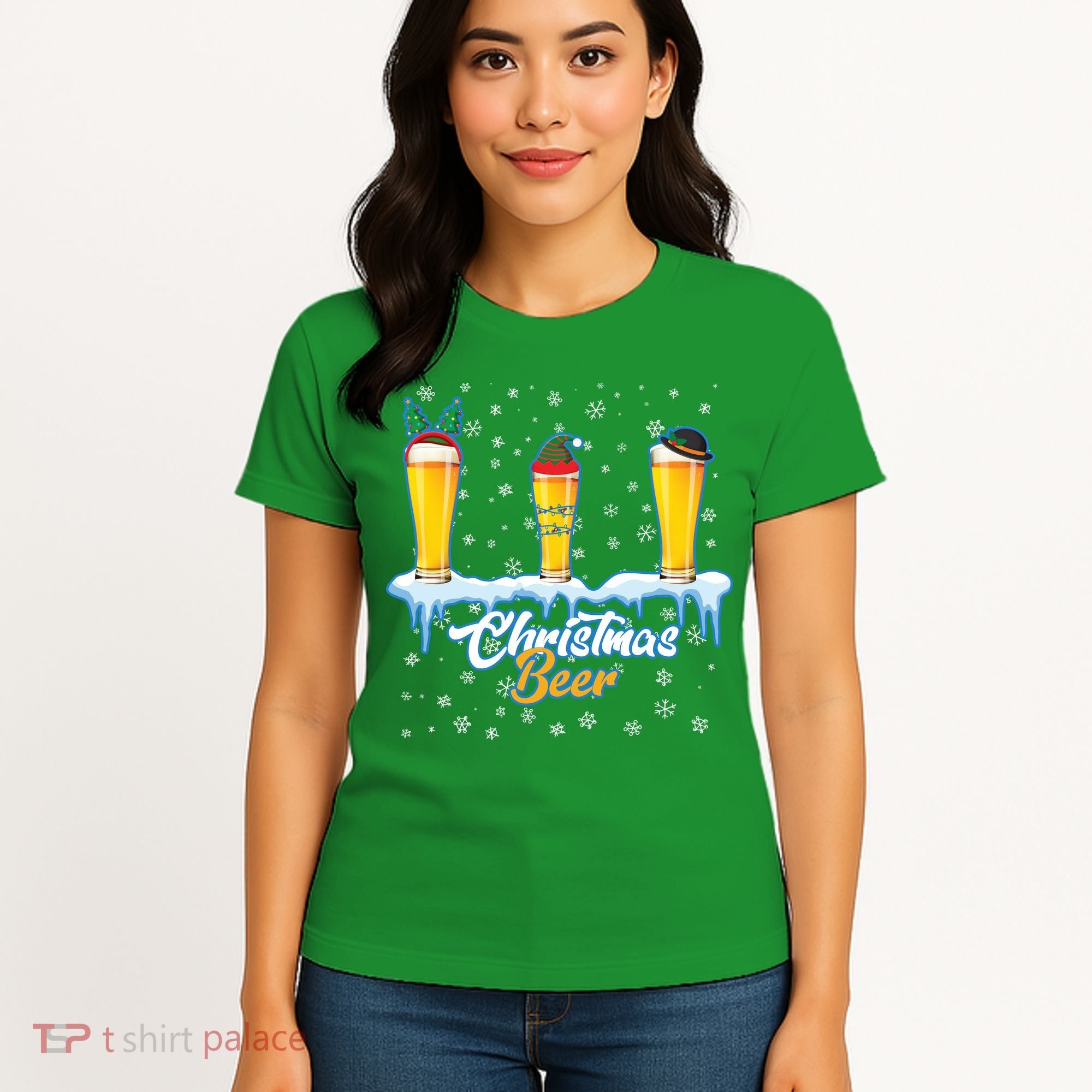 Funny Christmas Beer Women's T-Shirt