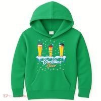 Funny Christmas Beer Kids Hoodie thumb 0