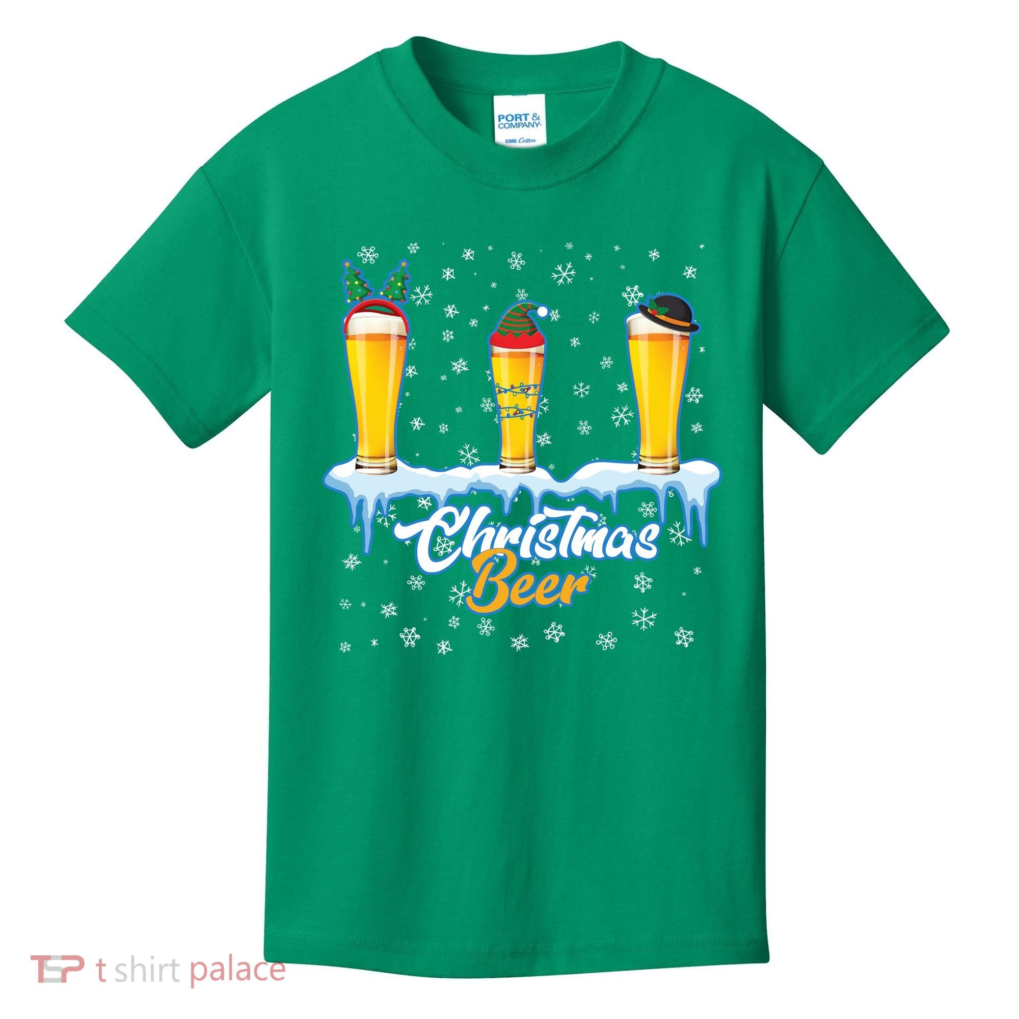 Funny Christmas Beer Kids T-Shirt