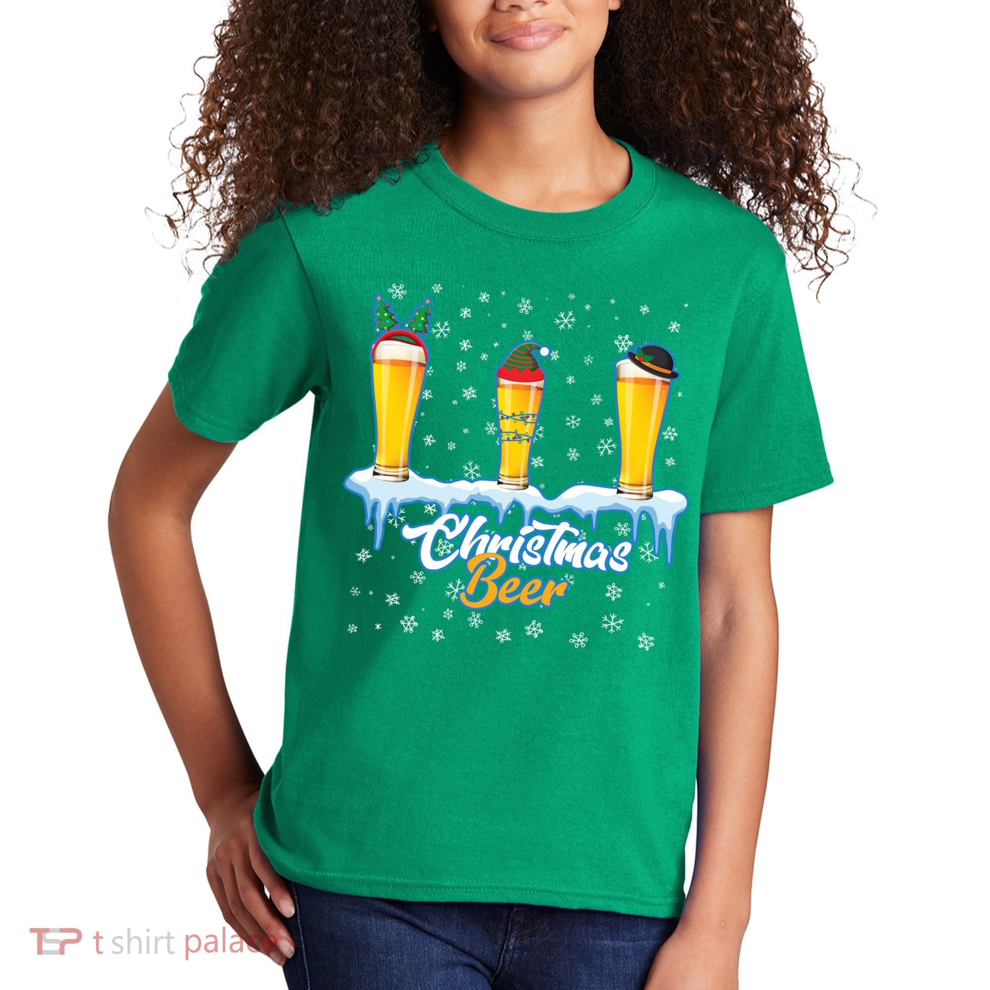 Funny Christmas Beer Kids T-Shirt