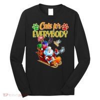 Funny Christmas Cats For Everyone Santa Claus Long Sleeve Shirt thumb 0