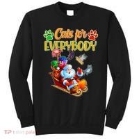 Funny Christmas Cats For Everyone Santa Claus Sweatshirt thumb 0