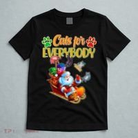 Funny Christmas Cats For Everyone Santa Claus T-Shirt thumb 5