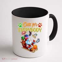 Funny Christmas Cats For Everyone Santa Claus Coffee Mug thumb 1