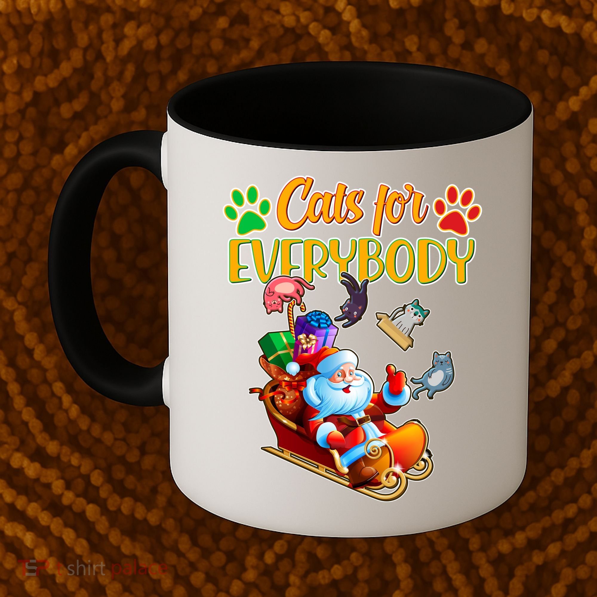 Funny Christmas Cats For Everyone Santa Claus Coffee Mug