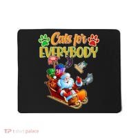 Funny Christmas Cats For Everyone Santa Claus Mousepad thumb 0