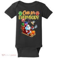 Funny Christmas Cats For Everyone Santa Claus Baby Bodysuit thumb 0