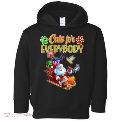 Funny Christmas Cats For Everyone Santa Claus Toddler Hoodie
