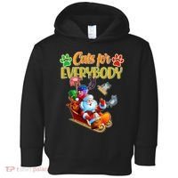 Funny Christmas Cats For Everyone Santa Claus Toddler Hoodie thumb 0