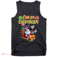 Funny Christmas Cats For Everyone Santa Claus Tank Top thumb 0