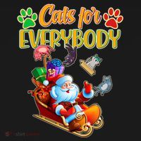 Funny Christmas Cats For Everyone Santa Claus Tank Top thumb 6