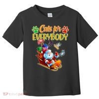 Funny Christmas Cats For Everyone Santa Claus Toddler T-Shirt thumb 0