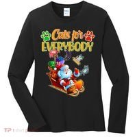 Funny Christmas Cats For Everyone Santa Claus Women's Long Sleeve Shirt thumb 0