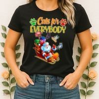 Funny Christmas Cats For Everyone Santa Claus Women's T-Shirt thumb 2
