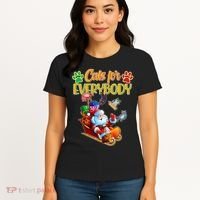 Funny Christmas Cats For Everyone Santa Claus Women's T-Shirt thumb 4