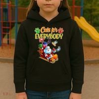 Funny Christmas Cats For Everyone Santa Claus Kids Hoodie thumb 3