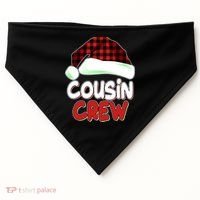 Funny Christmas Cousin Crew Matching Family Shirts USA-Made Doggie Bandana thumb 0