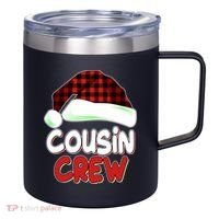 Funny Christmas Cousin Crew Matching Family Shirts 12oz Stainless Steel Coffee Mug thumb 0