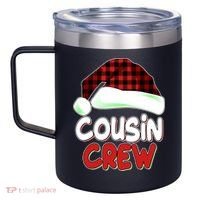 Funny Christmas Cousin Crew Matching Family Shirts 12oz Stainless Steel Coffee Mug thumb 2