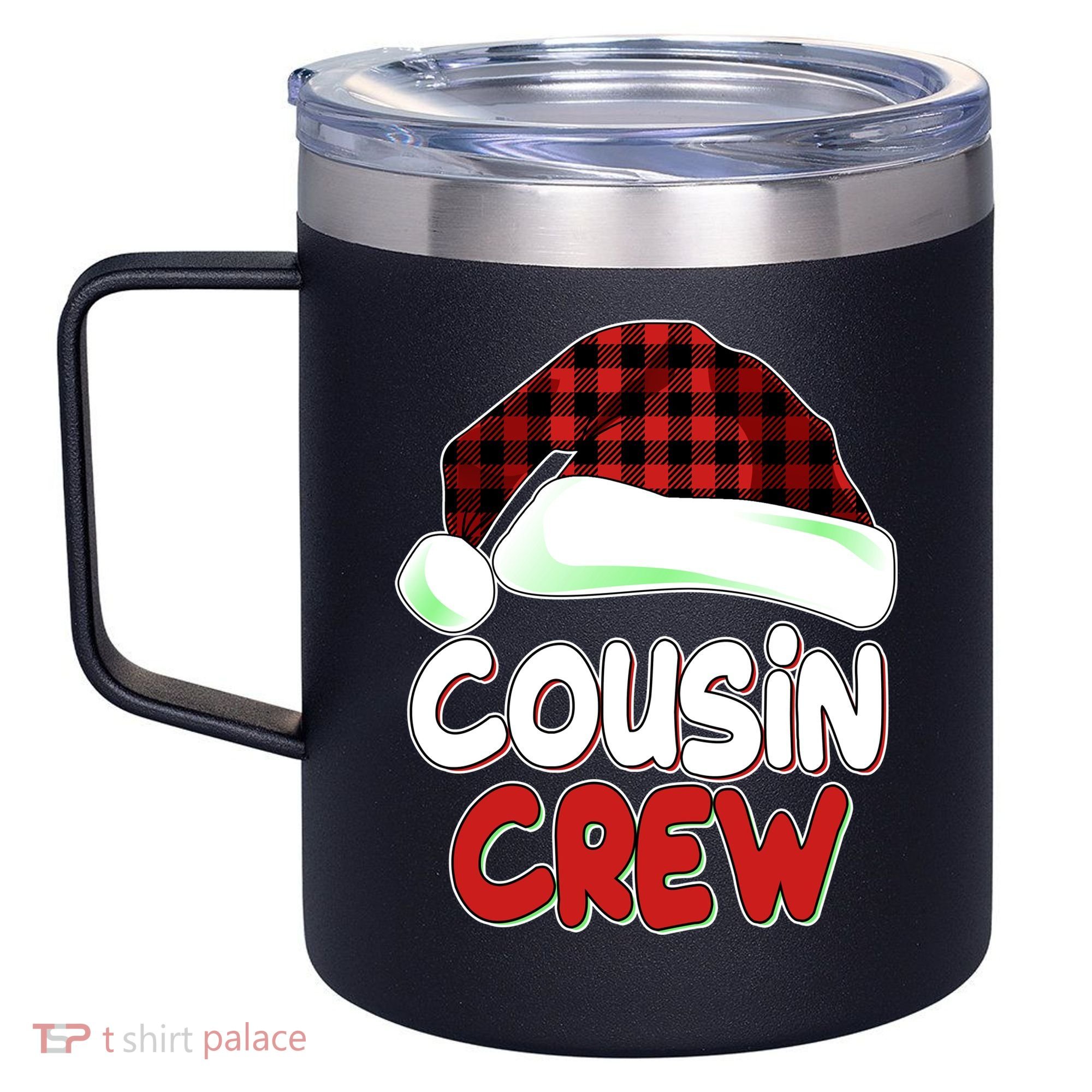 Funny Christmas Cousin Crew Matching Family Shirts 12oz Stainless Steel Coffee Mug