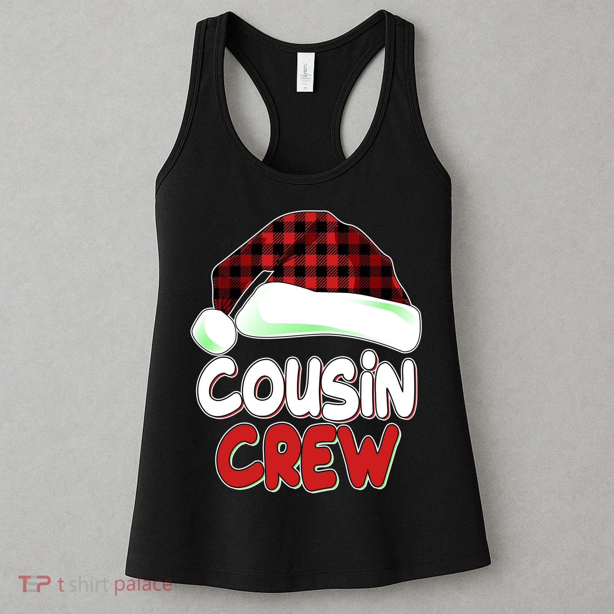 Funny Christmas Cousin Crew Matching Family Shirts Women's Tank Top
