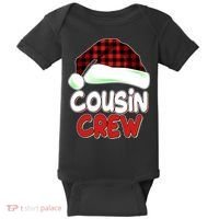 Funny Christmas Cousin Crew Matching Family Shirts Baby Bodysuit thumb 0