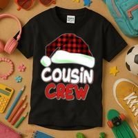 Funny Christmas Cousin Crew Matching Family Shirts Kids T-Shirt thumb 3
