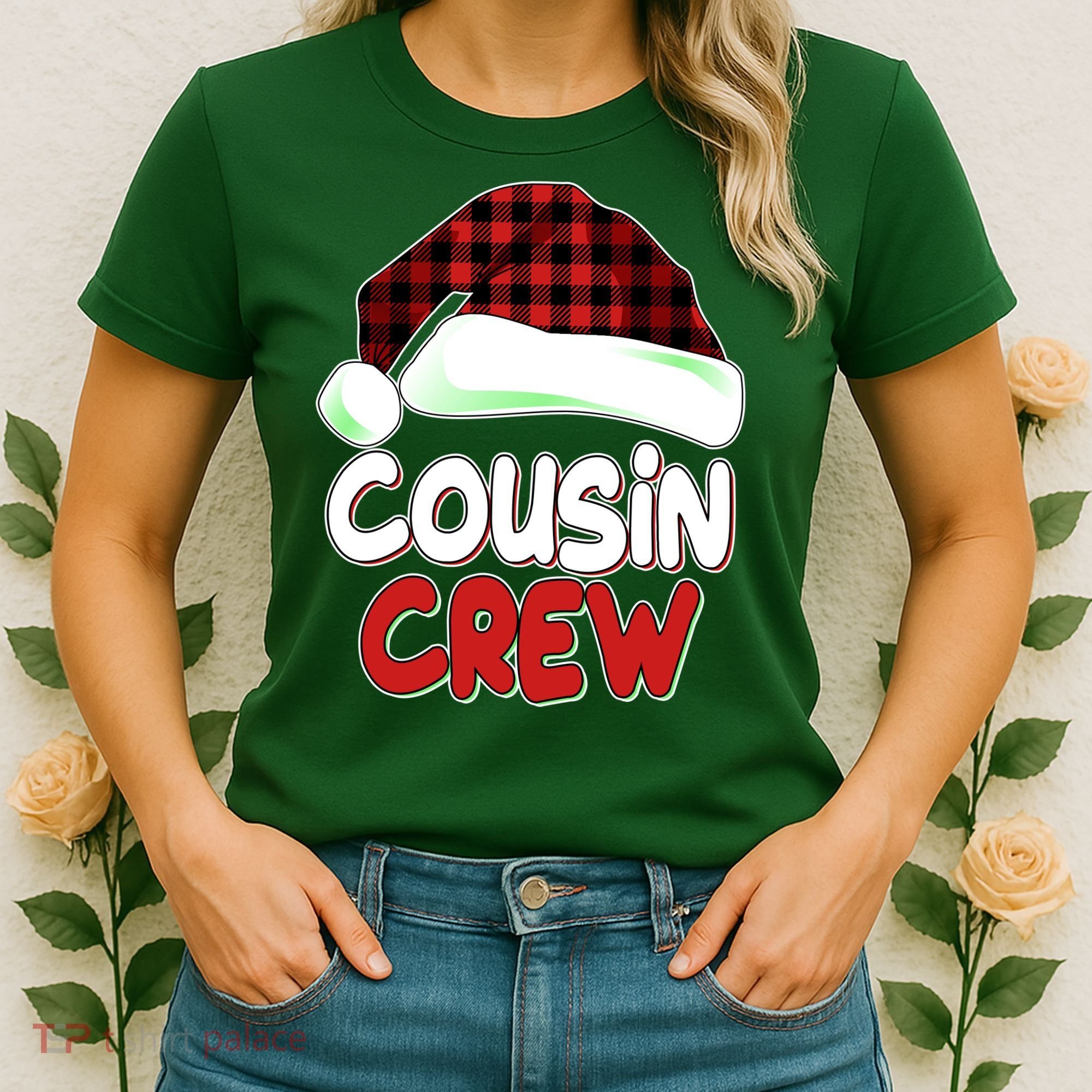 Funny Christmas Cousin Crew Matching Family Shirts Women's T-Shirt