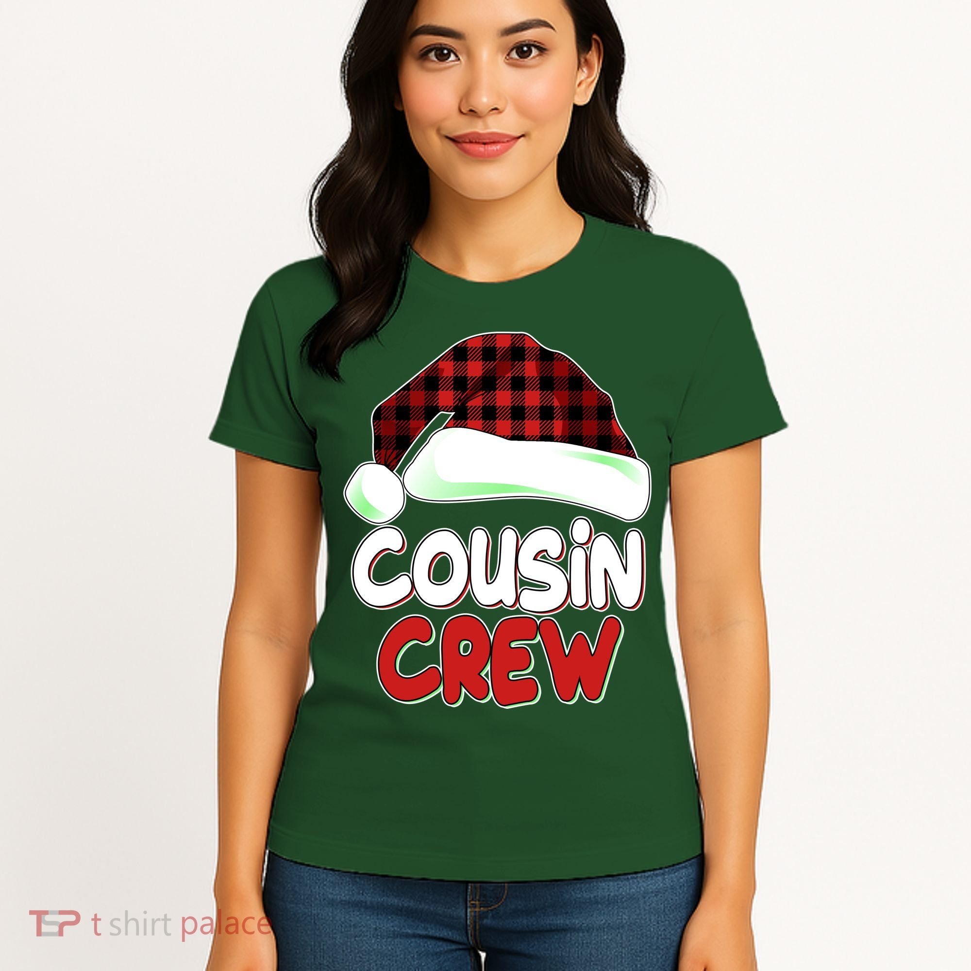 Funny Christmas Cousin Crew Matching Family Shirts Women's T-Shirt
