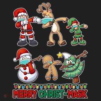 Funny Christmas Dabbing Merry Christ-Mask Women's Sweatshirt thumb 2