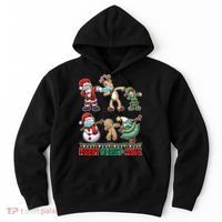 Funny Christmas Dabbing Merry Christ-Mask Hoodie thumb 0