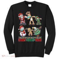Funny Christmas Dabbing Merry Christ-Mask Sweatshirt thumb 0