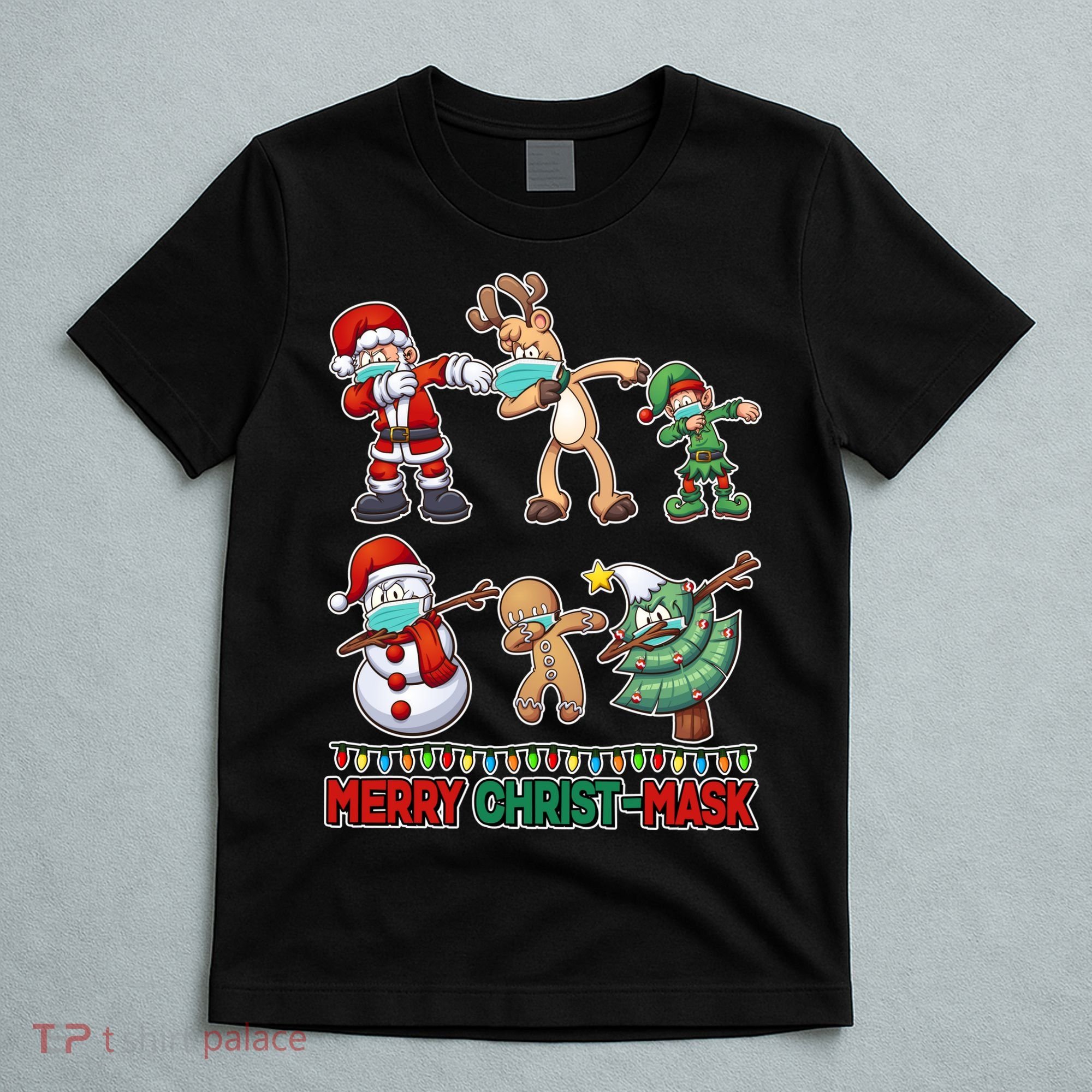 Funny Christmas Dabbing Merry Christ-Mask T-Shirt