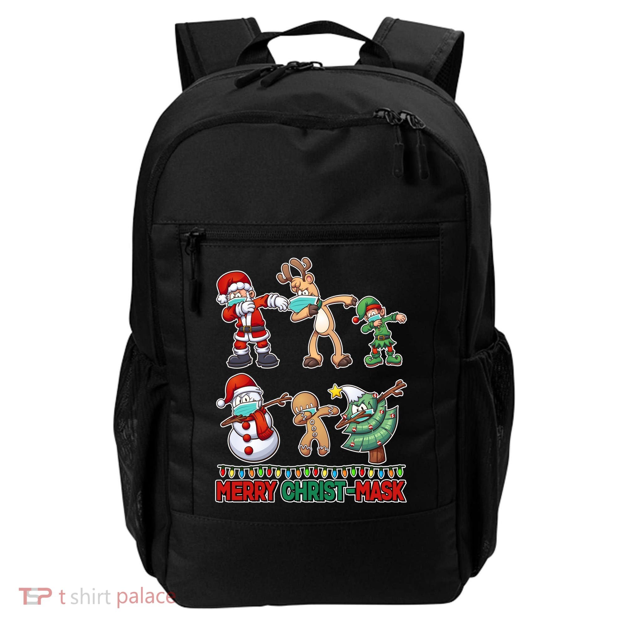 Funny Christmas Dabbing Merry Christ-Mask Backpack