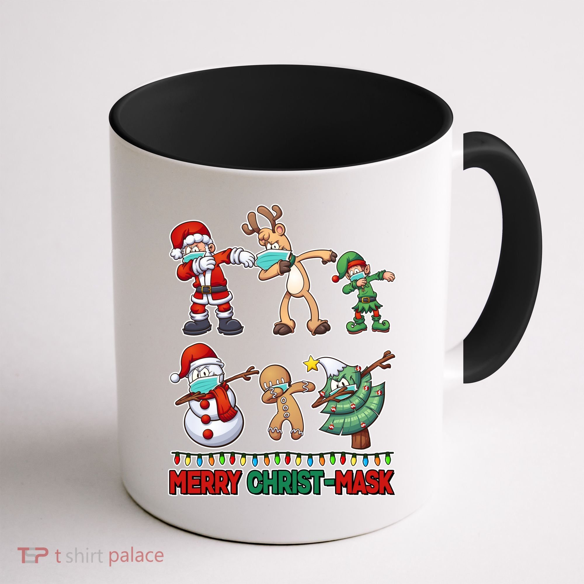 Funny Christmas Dabbing Merry Christ-Mask Coffee Mug