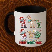 Funny Christmas Dabbing Merry Christ-Mask Coffee Mug thumb 2