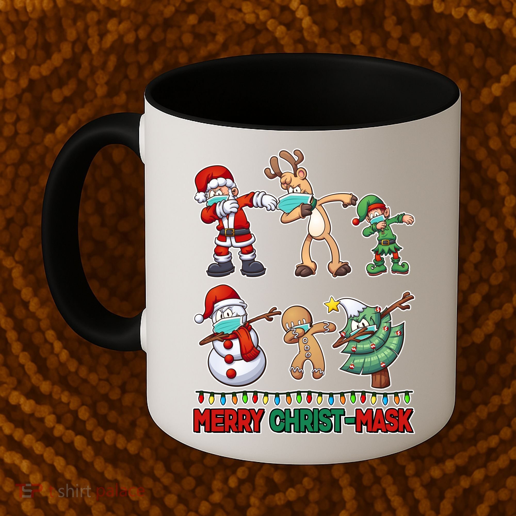 Funny Christmas Dabbing Merry Christ-Mask Coffee Mug