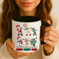 Funny Christmas Dabbing Merry Christ-Mask Coffee Mug thumb 3