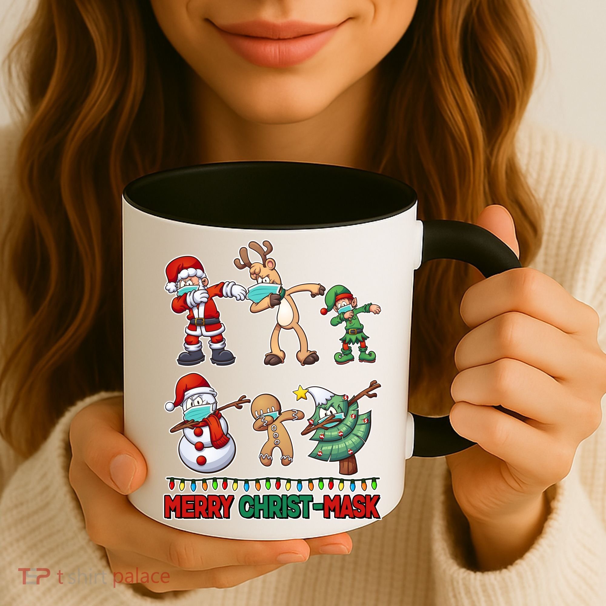 Funny Christmas Dabbing Merry Christ-Mask Coffee Mug