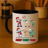 Funny Christmas Dabbing Merry Christ-Mask Coffee Mug thumb 4
